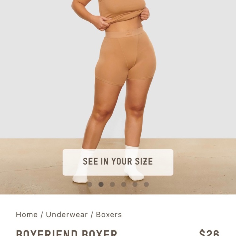 SKIMS Boyfriend Boxer 4x Ochre